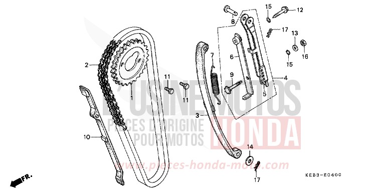 CAM CHAIN/TENSIONER for CA125 REBEL MAGNA RED (R201) from 1995